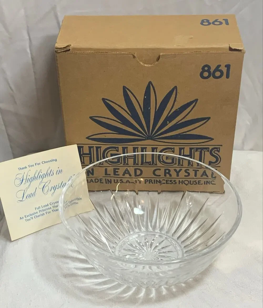 *Vintage* Highlights- in Lead Crystal Dish